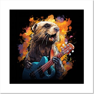 Meerkat Playing Guitar Posters and Art